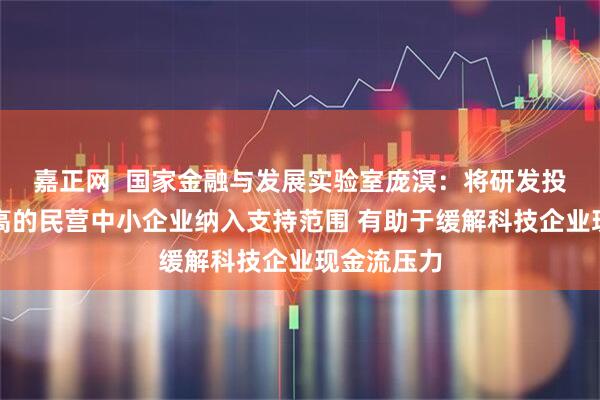 嘉正网  国家金融与发展实验室庞溟：将研发投入水平较高的民营中小企业纳入支持范围 有助于缓解科技企业现金流压力