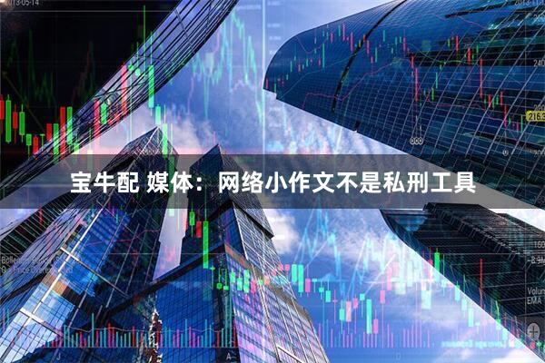 宝牛配 媒体：网络小作文不是私刑工具